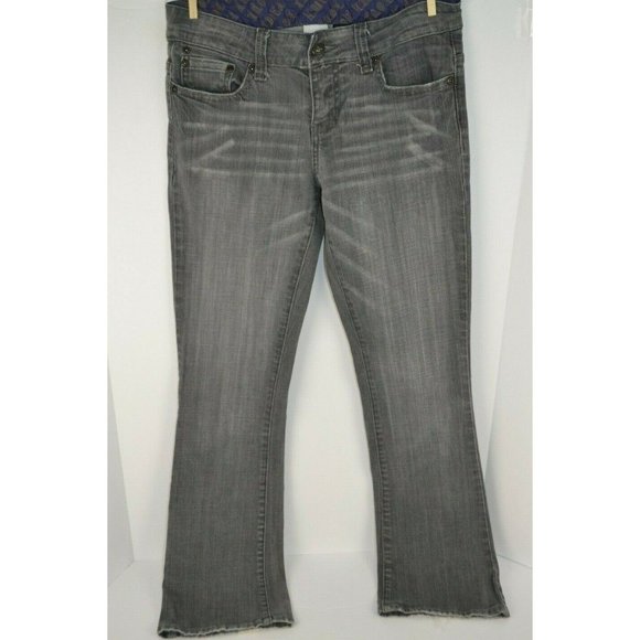 Faith Hope Love Mid Rise Boot Cut Gray Jeans - Picture 4 of 8